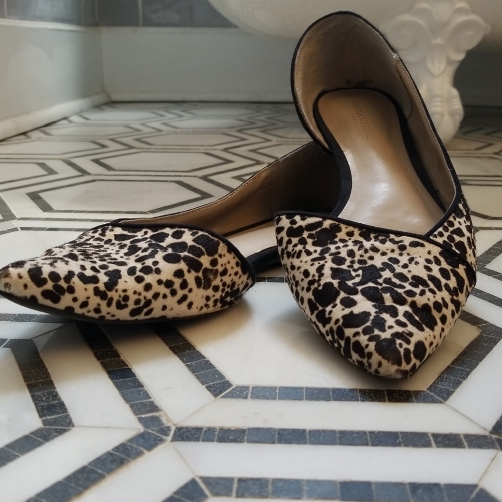 Leopard print flats